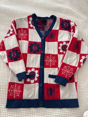 Marvel Red, White & Blue Patterned Knit Sweater